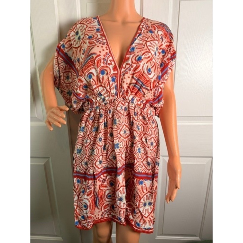 New Umgee bohemian-inspired mini dress with short sleeves Size L